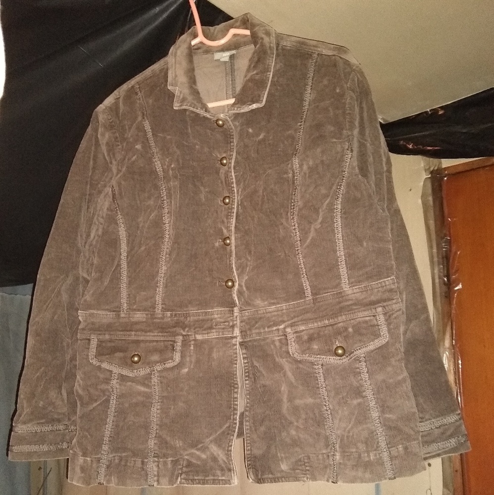 J Jill Size Large Woman Corduroy Jacket.